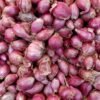 Pile of small red shallots