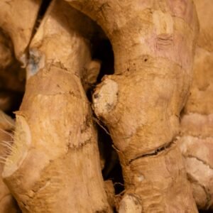 Fresh ginger root close-up