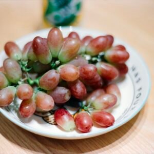 Bunch of red table grapes